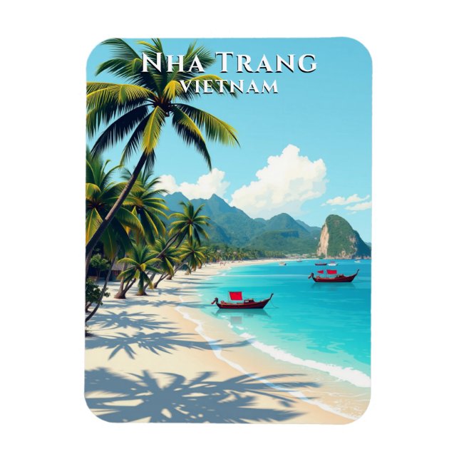 Nha Trang Vietnam Beach Travel Magnet (Vertical)