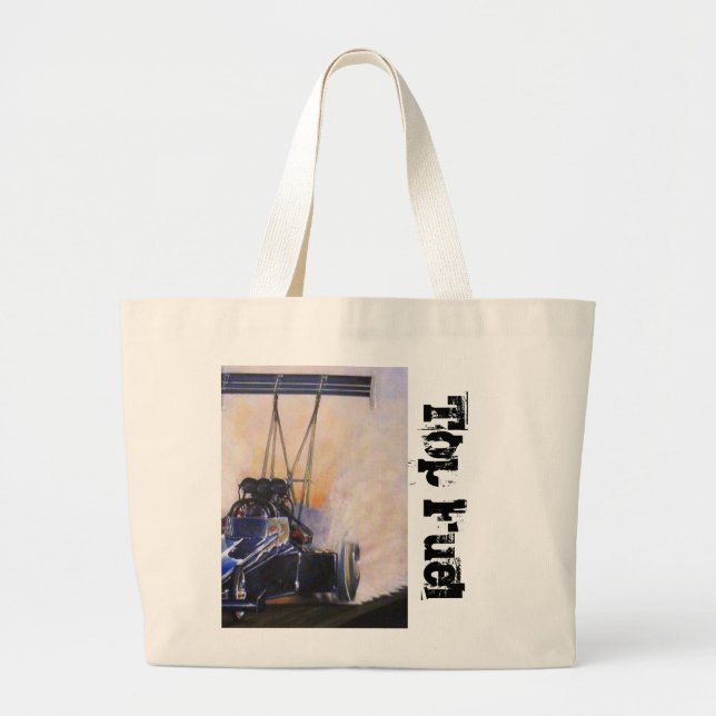 nhra dragster top fuel large tote bag (Front)