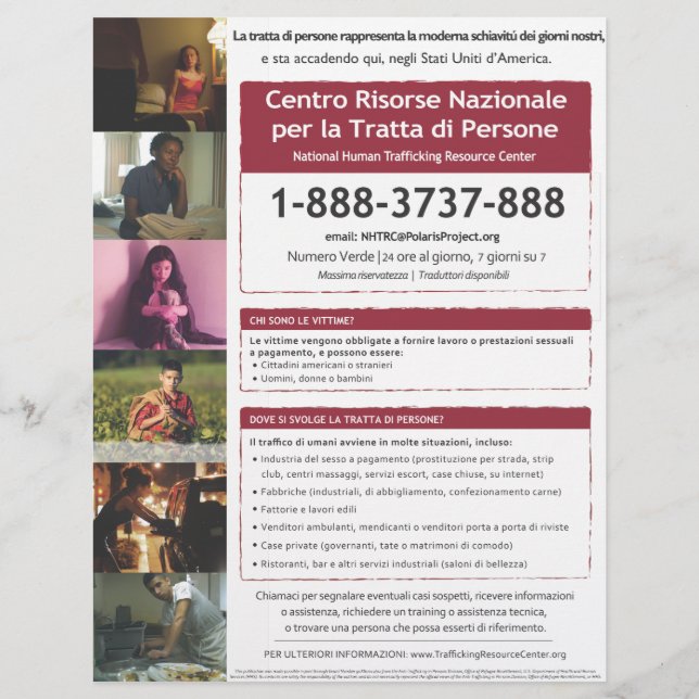 NHTRC Hotline Flyer (Front)