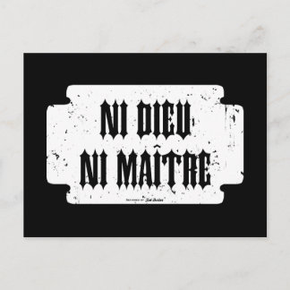 Ni dieu ni maître postcard