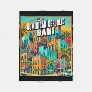 Ni Dominican Republic Shirt Family Trip Vintage Re Fleece Blanket