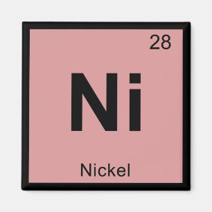 Ni - Nickel Chemistry Periodic Table Symbol Magnet