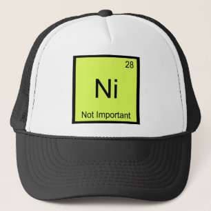 Ni - Not Important Funny Chemistry Element Symbol Trucker Hat