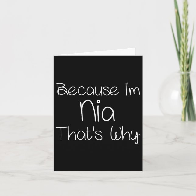 Nia Funny Personalised Birthday Women Name Gift Id Card (Front)