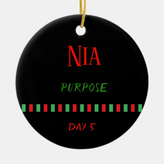 Nia - Kwanzaa Day 5 | Ornament (Front)