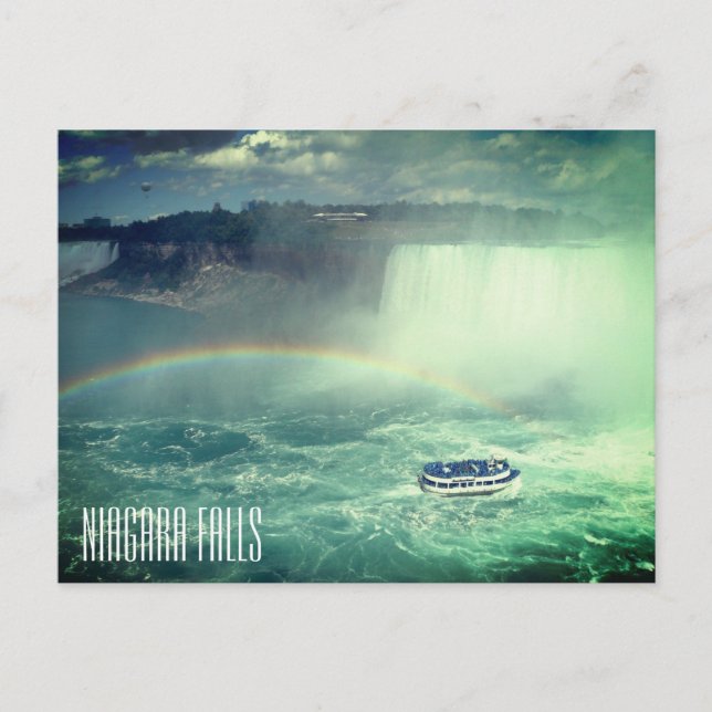 niagara boat rainbow postcard (Front)