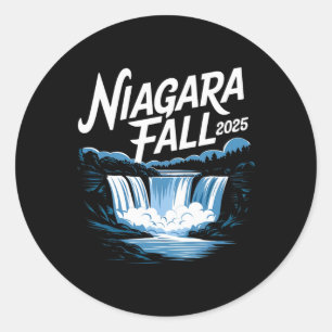 Niagara Fall 2025 Family Trip Friends Vacation Nia Classic Round Sticker