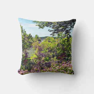 Niagara Fall NY - Flowers on Three Sisters Islands Cushion