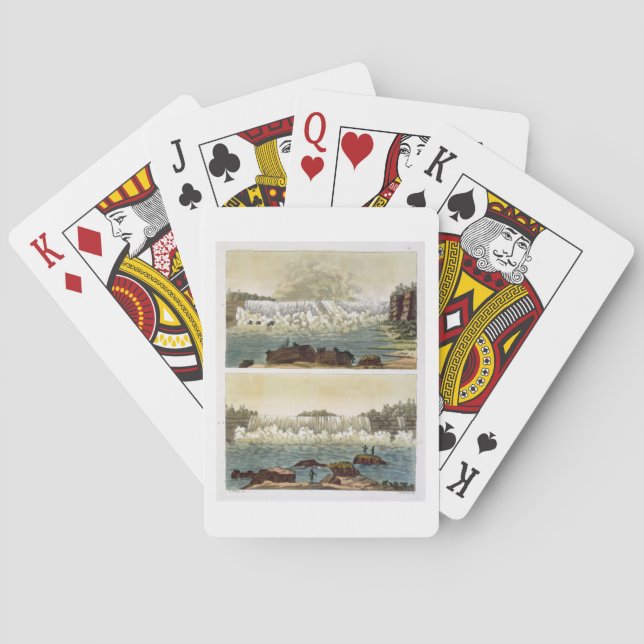Niagara Falls, 1818 (color engraving) Playing Cards (Back)