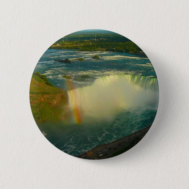 niagara falls 6 cm round badge (Front)