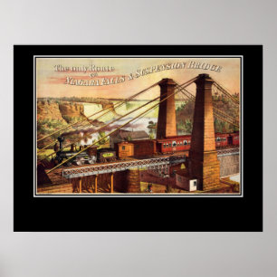 Niagara Falls and Suspension Bridge Poster