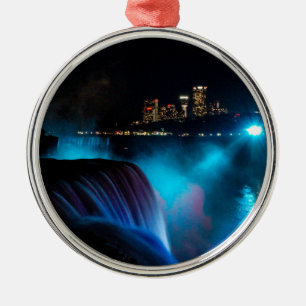 Niagara Falls at night Metal Ornament