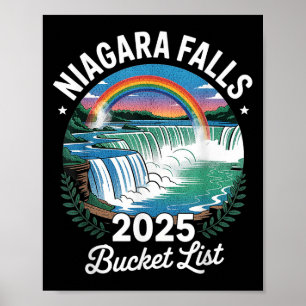 Niagara Falls Bucket List 2025 Family Trip Summer  Poster