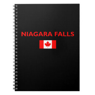 Niagara Falls Canada Canadian Flag Dark Colour Notebook