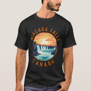 Niagara Falls Canada Retro Distressed Circle T-Shirt