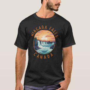 Niagara Falls Canada Retro Distressed Circle T-Shirt