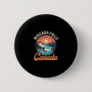 Niagara Falls Canada Retro Family Vacation Trip Me 6 Cm Round Badge