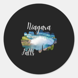 Niagara Falls Canada Summer Vacation Outdoor Famil Classic Round Sticker