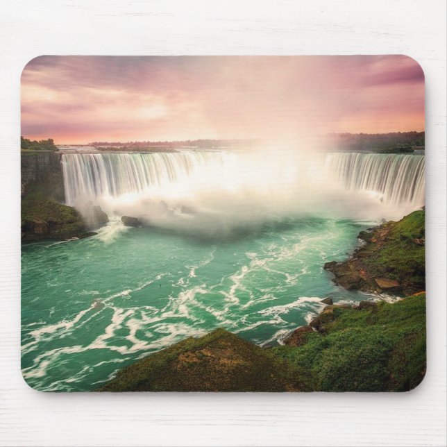 Niagara Falls, Canada sunset stylised Mouse Pad (Front)