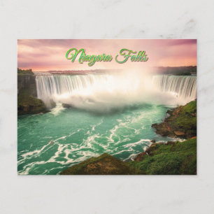 Niagara Falls Canada sunset stylized Postcard