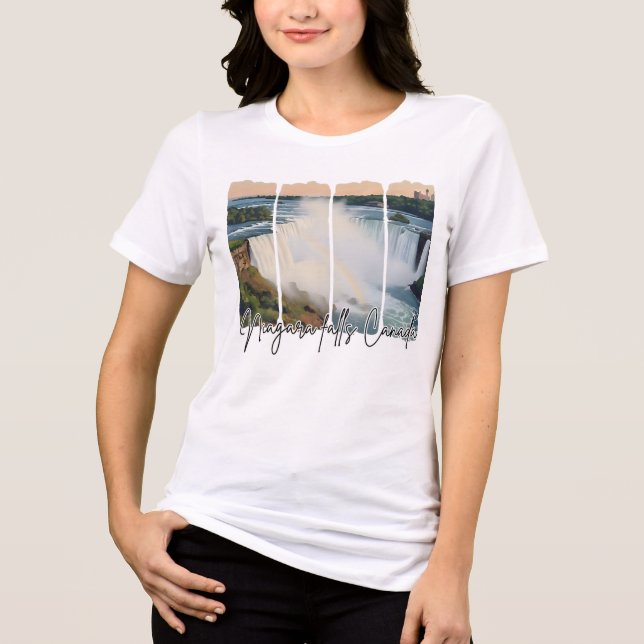 Niagara Falls Canada Tri-Blend Shirt (Front)