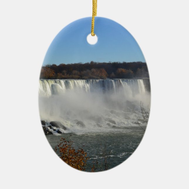 Niagara falls ceramic tree decoration (Front)