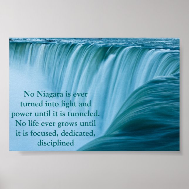 Niagara Falls Dedicated and Disciplined Poster (Front)