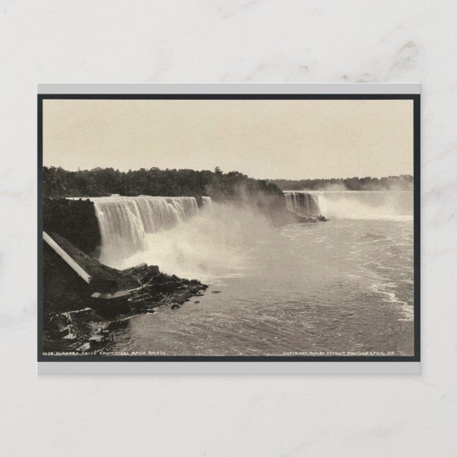 Niagara Falls from Steel Arch Bridge rare Photochr Postcard (Front)