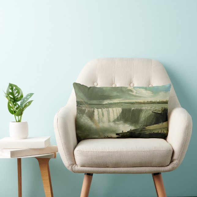 Niagara Falls From Table Rock by John Vanderlyn Lumbar Cushion (Chair)