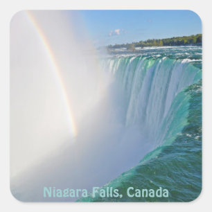 Niagara Falls Horseshoe Falls & Rainbow Square Sticker