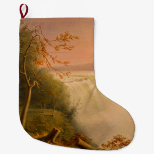 Niagara Falls (Horseshoe Falls) (Rembrandt Peale) Large Christmas Stocking