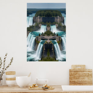"Niagara Falls in Full Glory – Panoramic Poster