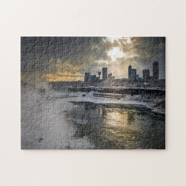 NiagarA Falls in winter Jigsaw Puzzle (Horizontal)
