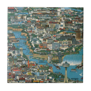 Niagara Falls Map Ceramic Tile