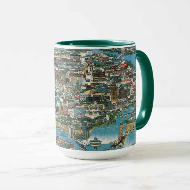 Niagara Falls Map Mug (Front Right)