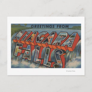 Niagara Falls, New York - Large Letter Scenes 3 Postcard