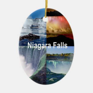 Niagara Falls New York Photo Views Ceramic Tree Decoration