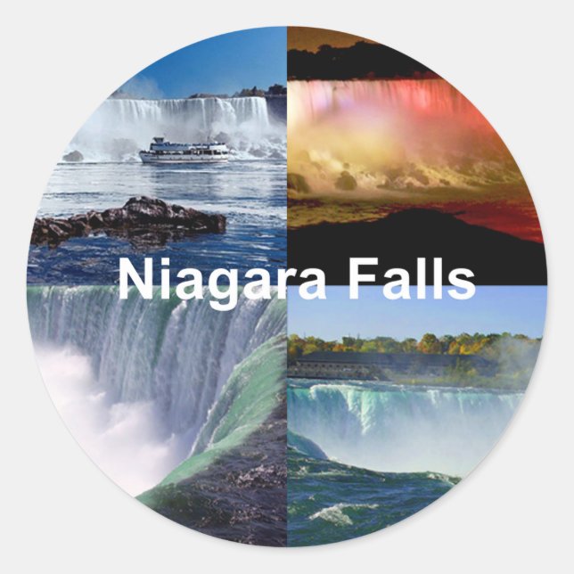 Niagara Falls New York Photo Views Classic Round Sticker (Front)