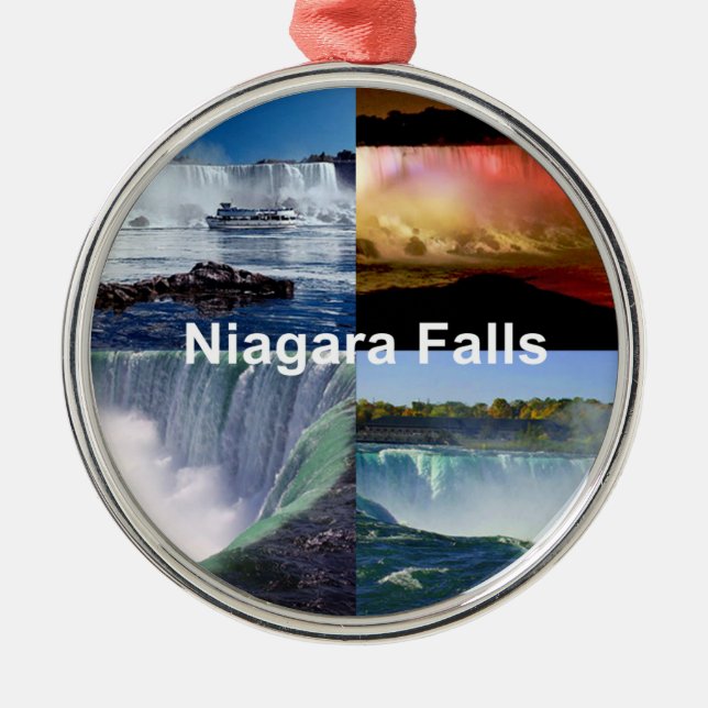Niagara Falls New York Photo Views Metal Tree Decoration (Front)
