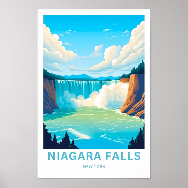 Niagara Falls New York Travel Poster (Front)