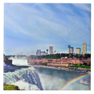 Niagara Falls NY - Under the Rainbow Ceramic Tile