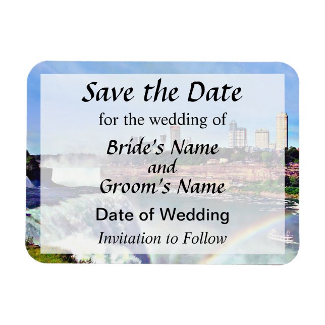 Niagara Falls NY - Under the Rainbow Save the Date Magnet (Horizontal)