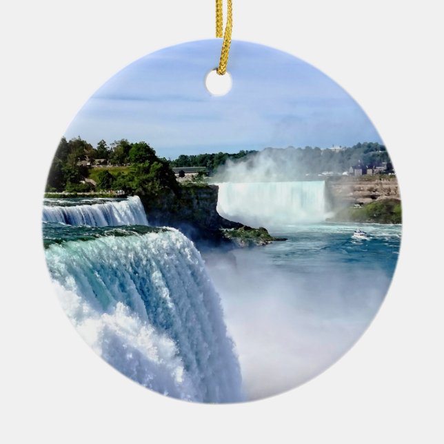 Niagara Falls NY - View From the American Side Ceramic Ornament (Front)