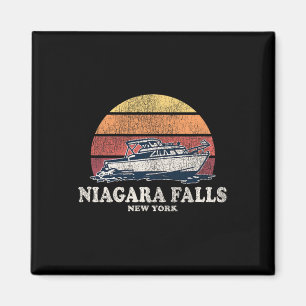 Niagara Falls Ny Vintage Boating 70s Retro Boat De Magnet