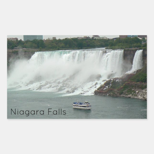 Niagara Falls on the Canadian Side Rectangular Sticker (Front)