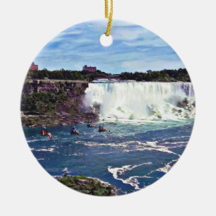 Niagara Falls ON - Zipline Ceramic Ornament