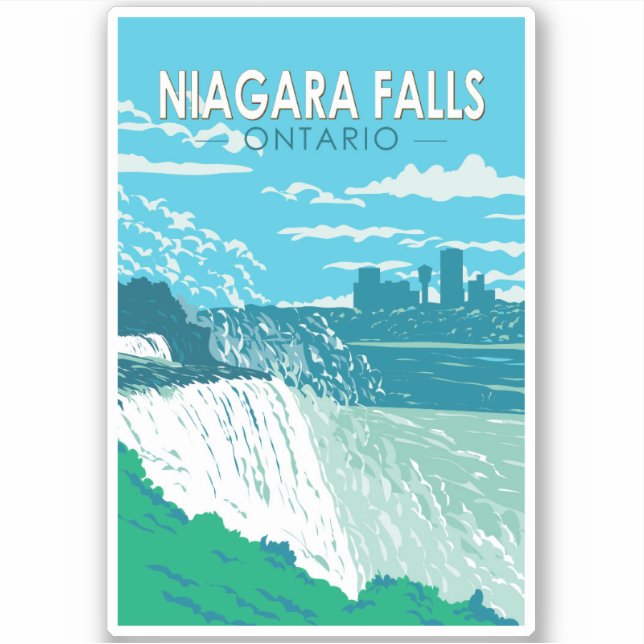 Niagara Falls Ontario Travel Art Vintage (Front)