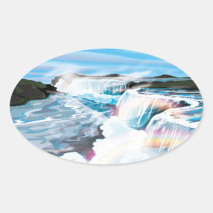 Niagara Falls Oval Sticker