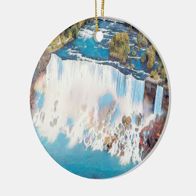 NIAGARA FALLS - Panorama Ceramic Ornament (Left)