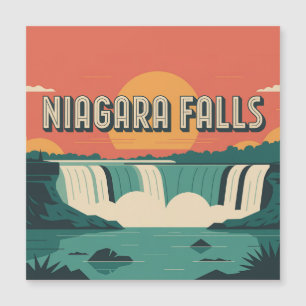 Niagara Falls Retro Sunset Fridge Magnet